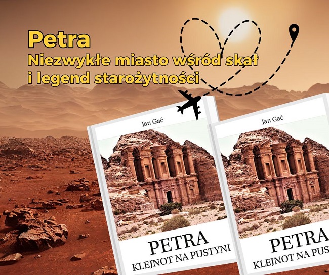 Grafika prezentująca książkę "Petra. Klejnot na pustyni"
