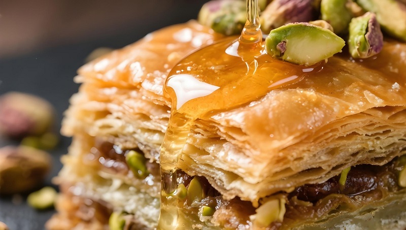 Baklawa – słodki deser z miodem i orzechami 